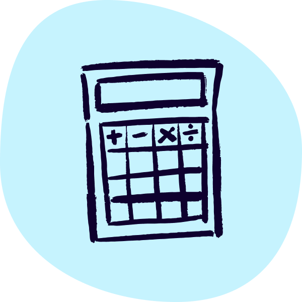 abstract icon image of a calculator